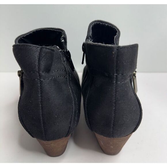 Bella Vita Booties Size 6 Black Comfort Boots Stacked Heel Padded Insole - Picture 5 of 8